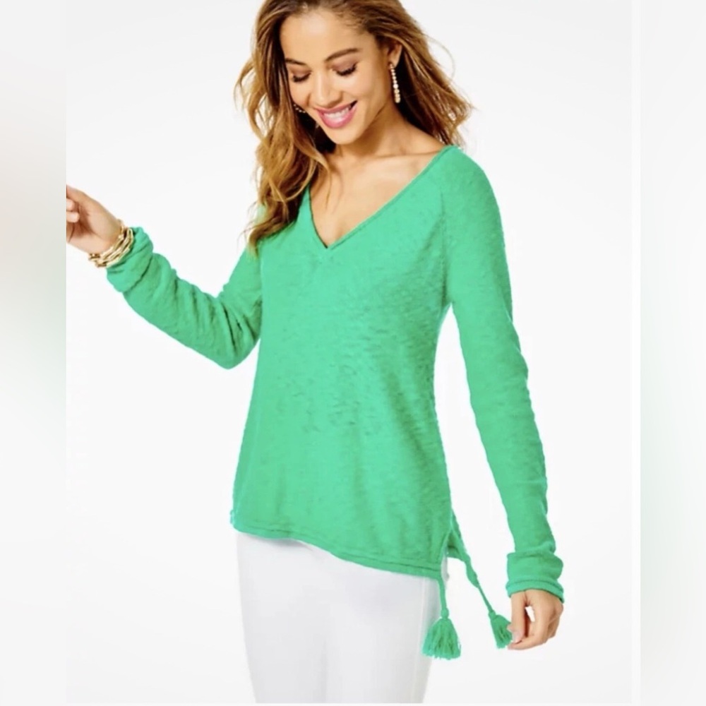NWT Lilly Pulitzer Jody Sweater in Botanical Green Color Size L
